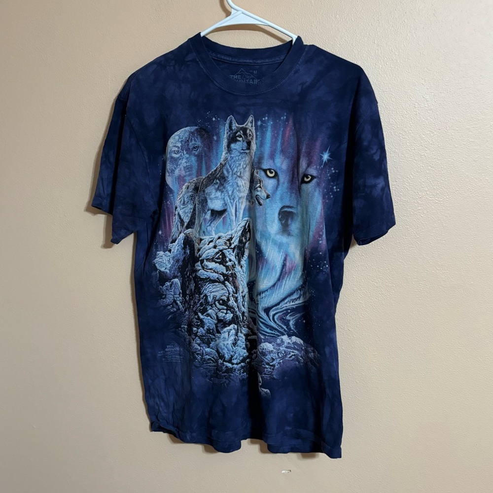 The Mountain Men's Purple and Blue T-shirt Size Medium